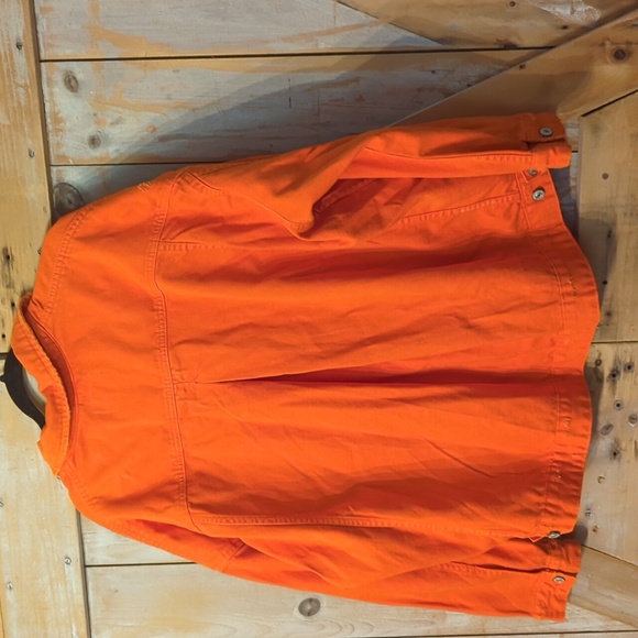 Free People / We The Free  Orange Denim Jacket. Large - Picture 6 of 6